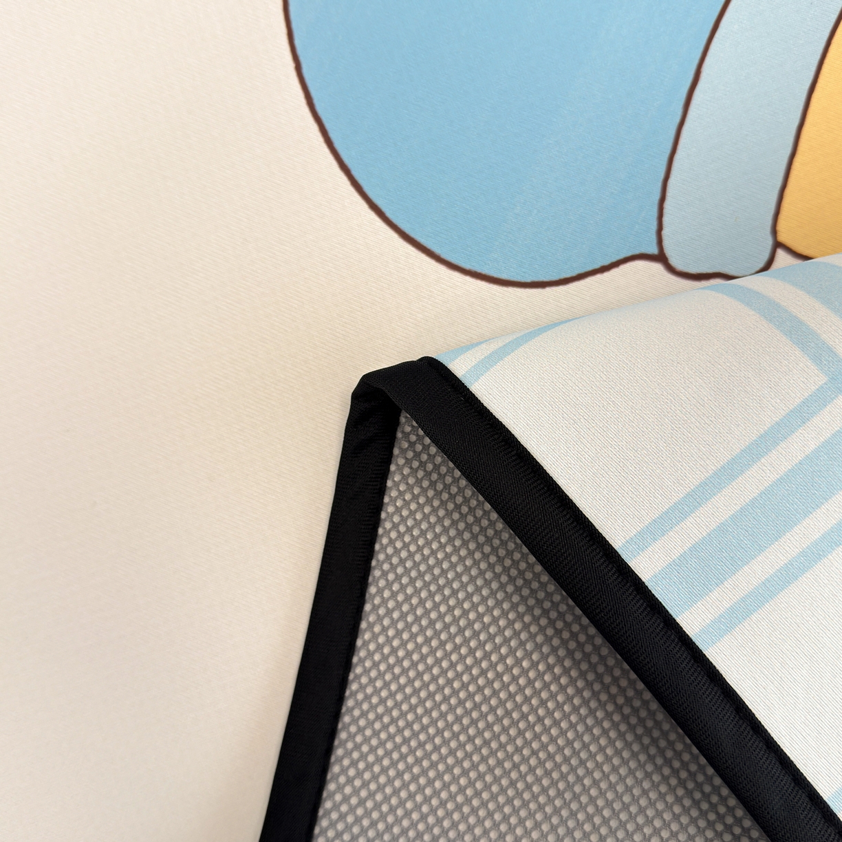 91家纺网 家纺一手货源 找家纺 懒猫家纺 2026新款大版卡通云感果冻床席床笠凉席 晚安小星星-床席款