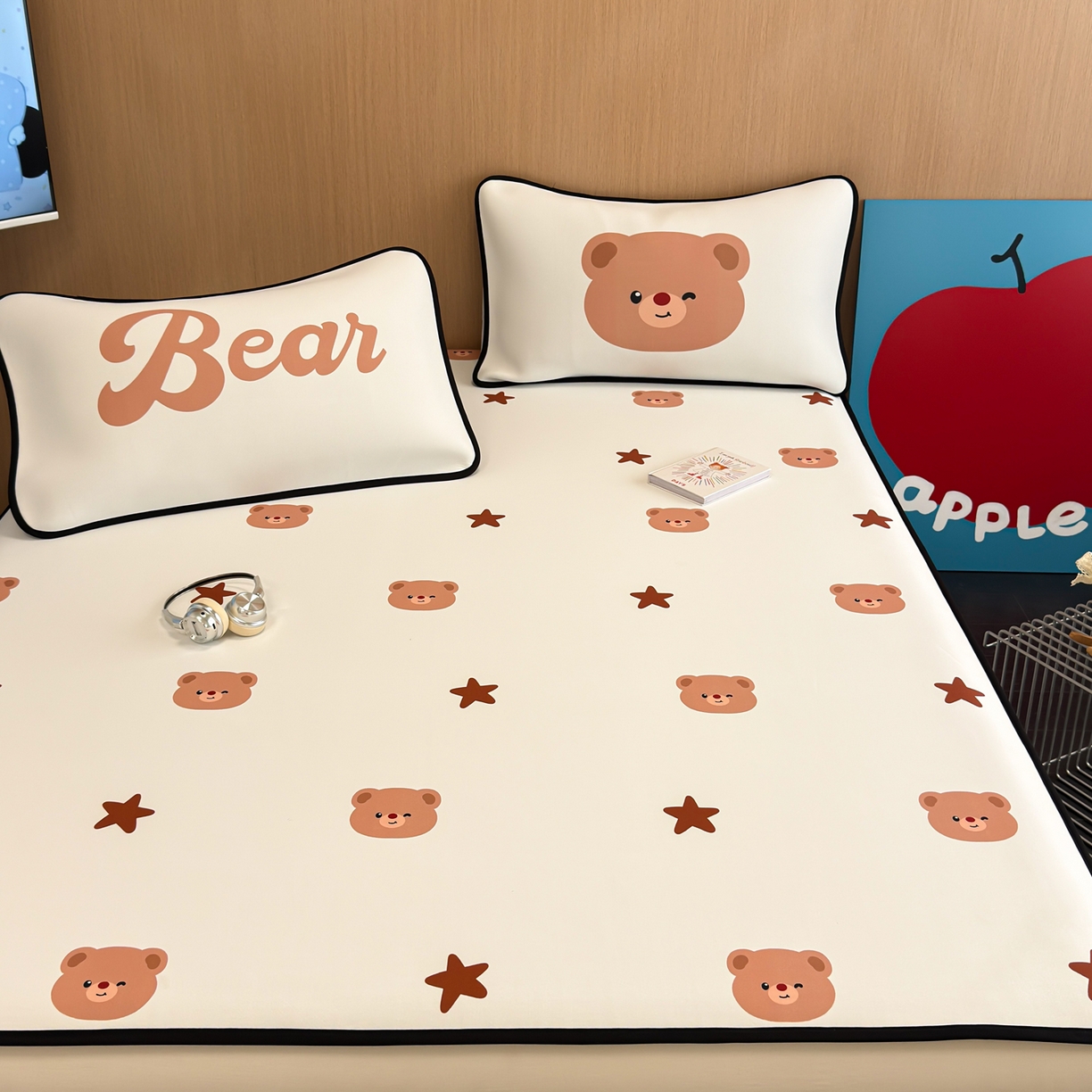 懒猫家纺 2026新款大版卡通云感果冻床席床笠凉席 英伦小狗-床席款