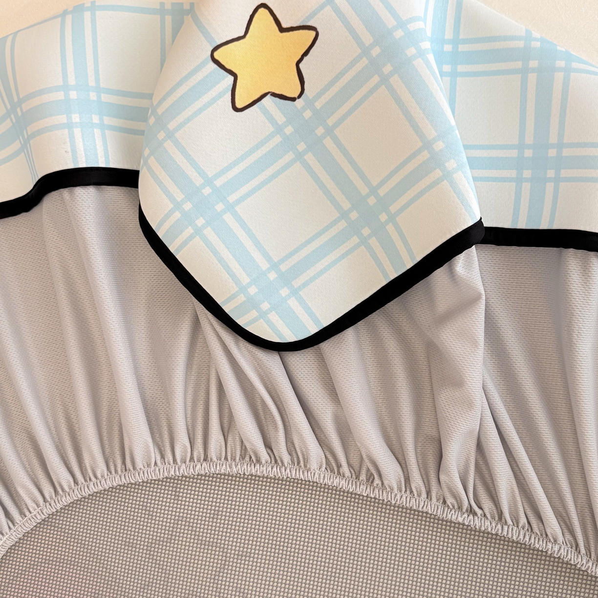 91家纺网 家纺一手货源 找家纺 懒猫家纺 2026新款大版卡通云感果冻床席床笠凉席 晚安小星星-床笠款