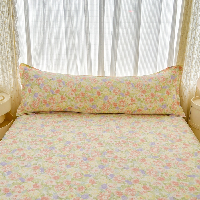 91家纺网 家纺一手货源 找家纺 莎臣豹 2026新款全棉印花床裙系列 灿若繁花