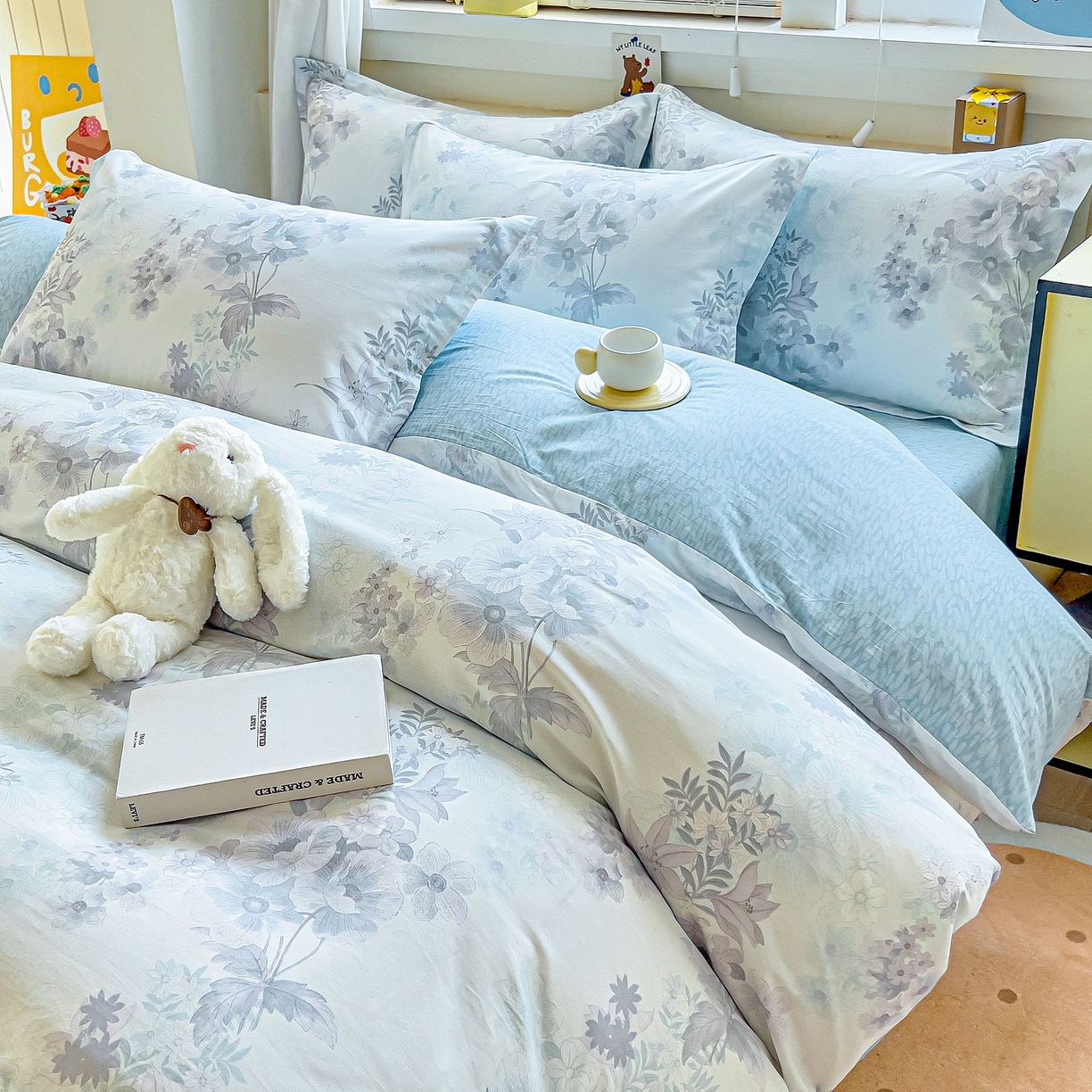 91家纺网 家纺一手货源 找家纺 琪琪阁家纺 2026新款加厚全棉纯棉四件套 艾拉