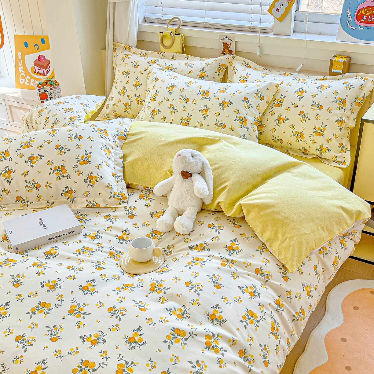 91家纺网 家纺一手货源 找家纺 琪琪阁家纺 2026新款加厚全棉纯棉四件套 安然