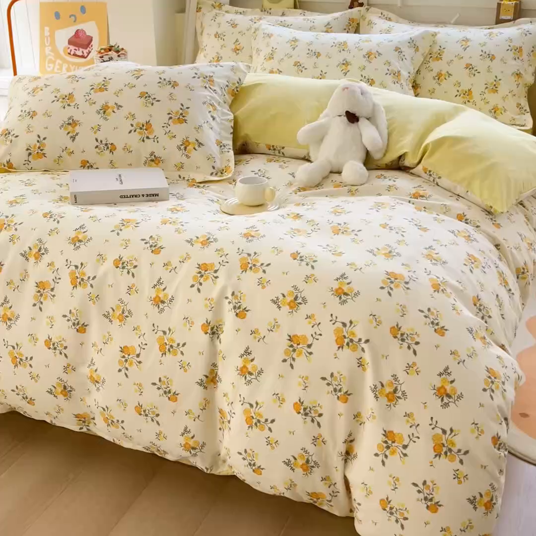 91家纺网 家纺一手货源 找家纺 琪琪阁家纺 2026新款加厚全棉纯棉四件套 安然