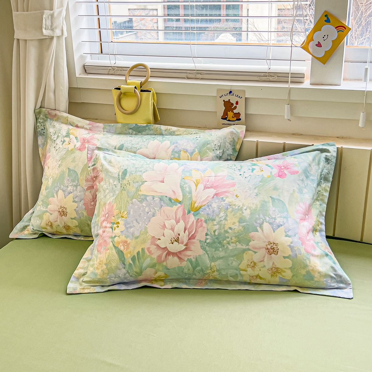 91家纺网 家纺一手货源 找家纺 琪琪阁家纺 2026新款加厚全棉纯棉四件套 白棠雾黎