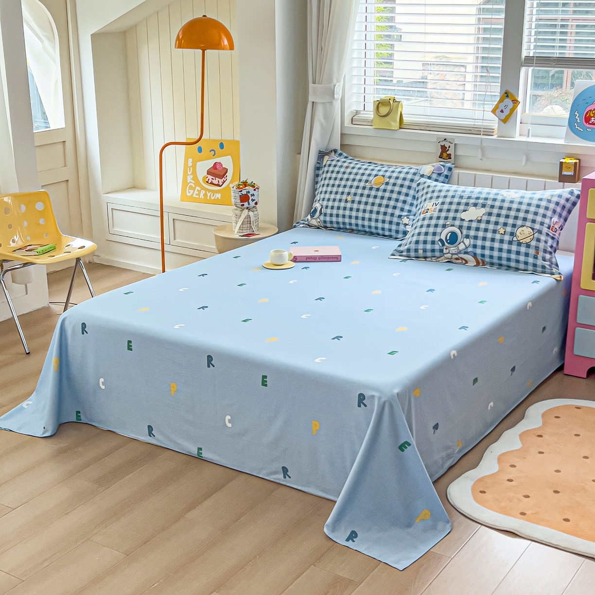 91家纺网 家纺一手货源 找家纺 琪琪阁家纺 2026新款加厚全棉纯棉四件套 畅游星球