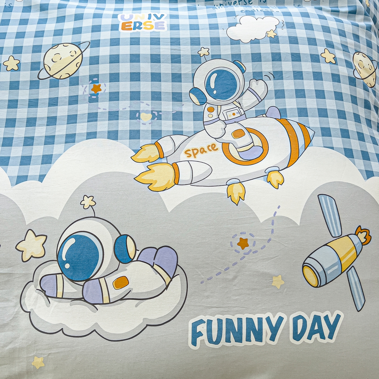 91家纺网 家纺一手货源 找家纺 琪琪阁家纺 2026新款加厚全棉纯棉四件套 畅游星球