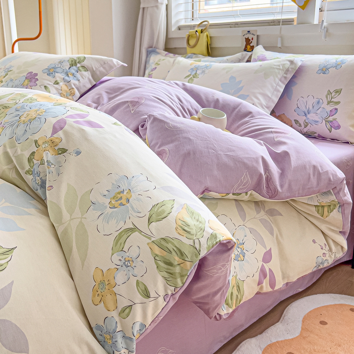 琪琪阁家纺 2026新款加厚全棉纯棉四件套 繁花似锦