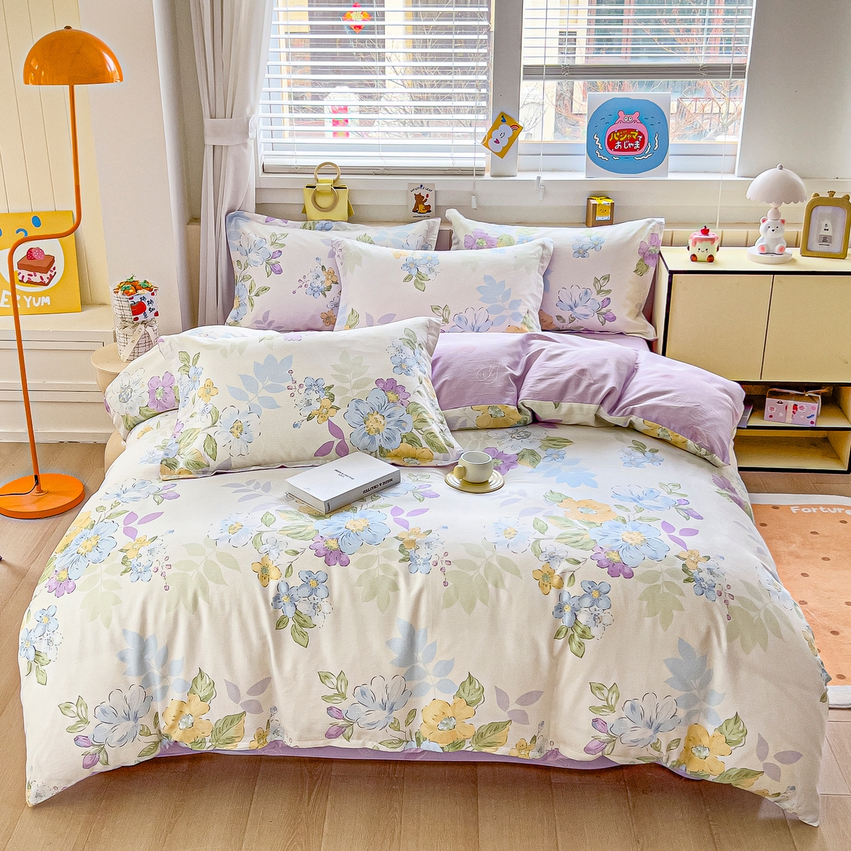 91家纺网 家纺一手货源 找家纺 琪琪阁家纺 2026新款加厚全棉纯棉四件套 繁花似锦