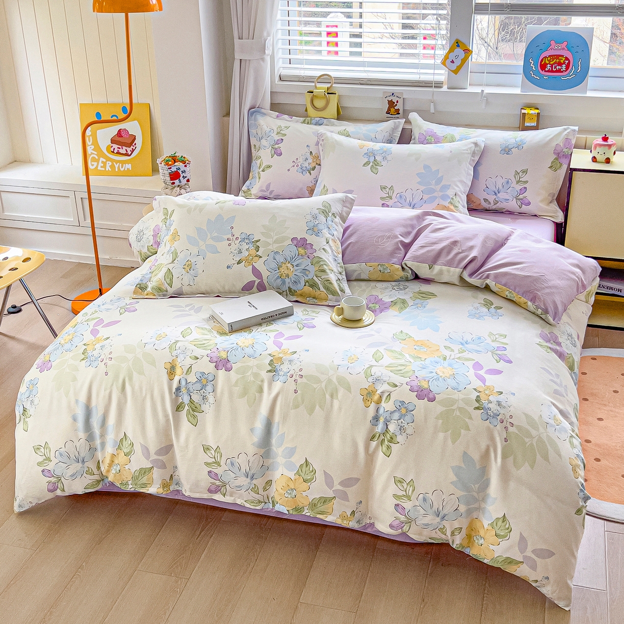 91家纺网 家纺一手货源 找家纺 琪琪阁家纺 2026新款加厚全棉纯棉四件套 繁花似锦