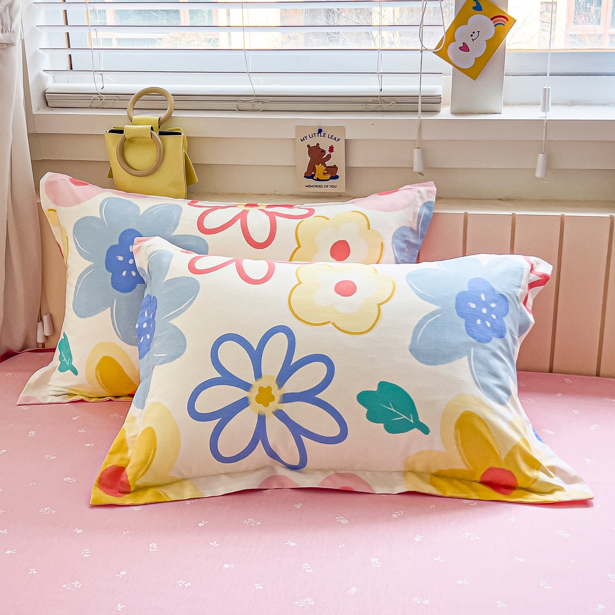 91家纺网 家纺一手货源 找家纺 琪琪阁家纺 2026新款加厚全棉纯棉四件套 粉色爱恋