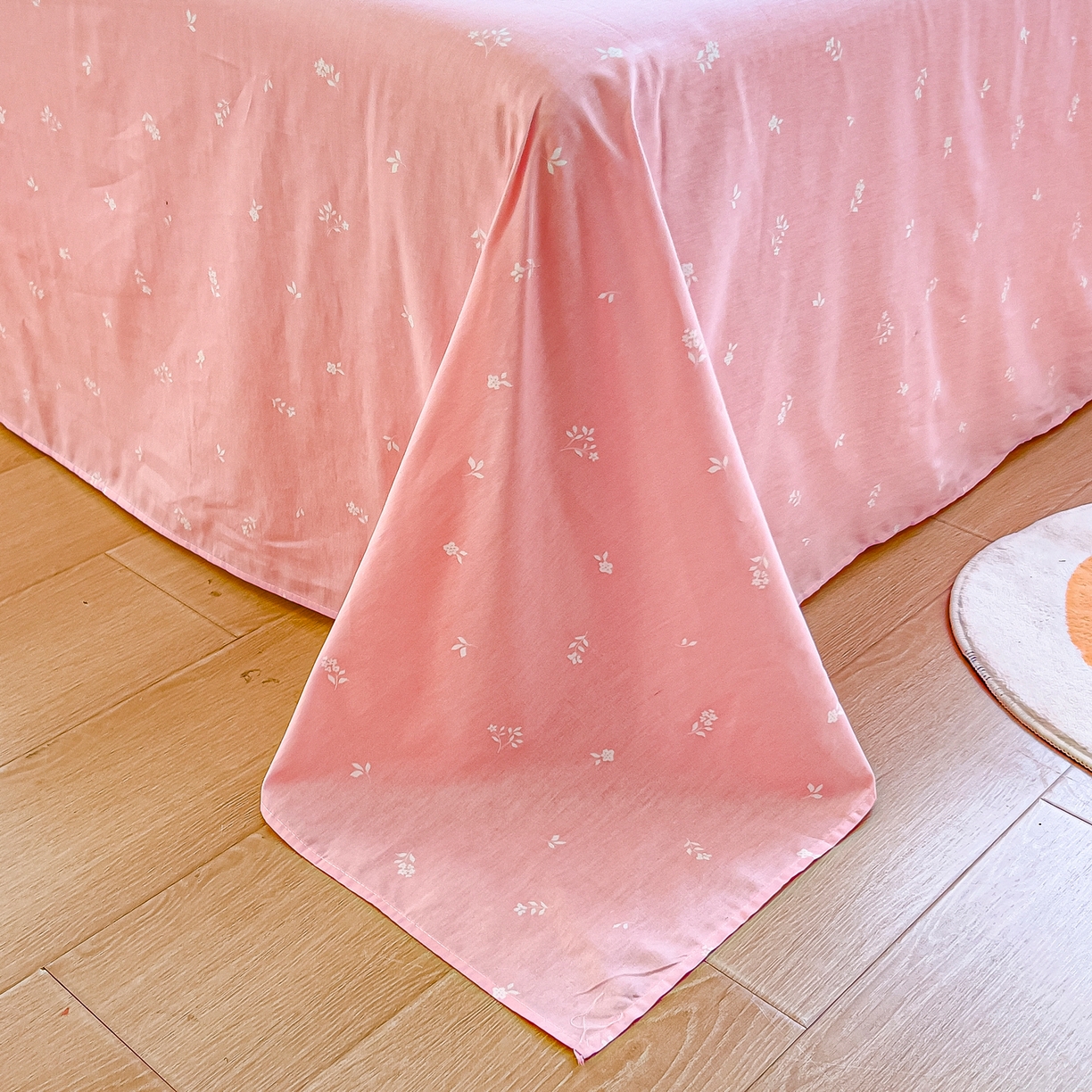 91家纺网 家纺一手货源 找家纺 琪琪阁家纺 2026新款加厚全棉纯棉四件套 粉色爱恋