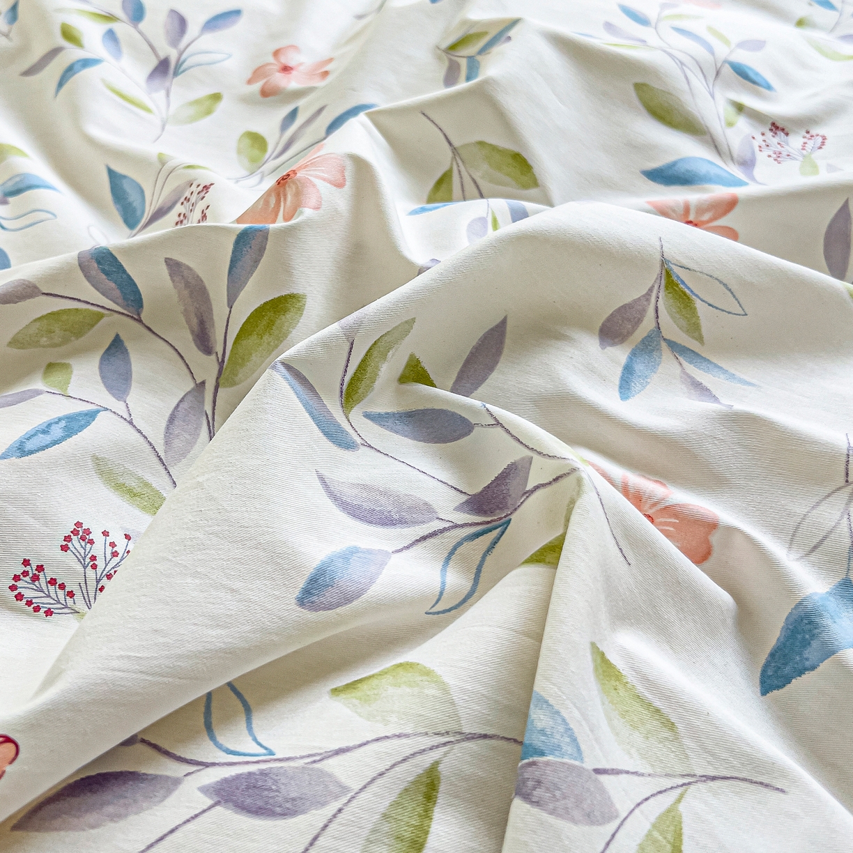 91家纺网 家纺一手货源 找家纺 琪琪阁家纺 2026新款加厚全棉纯棉四件套 扶绿花园