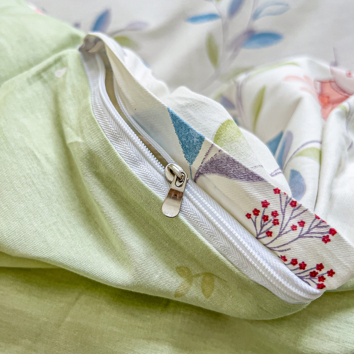 91家纺网 家纺一手货源 找家纺 琪琪阁家纺 2026新款加厚全棉纯棉四件套 扶绿花园