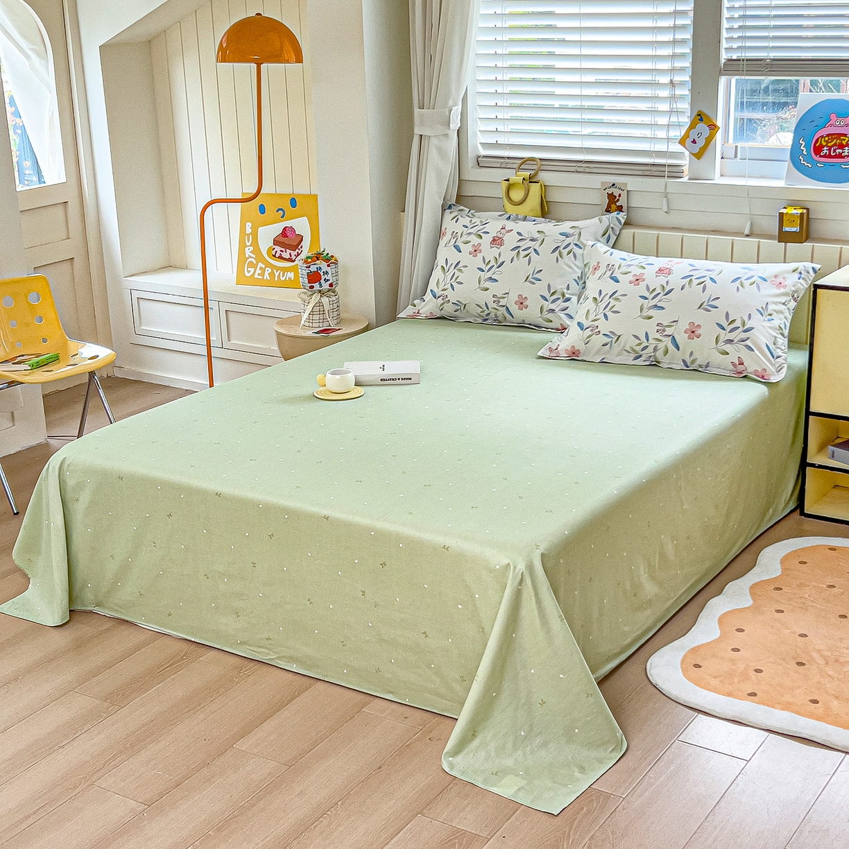 91家纺网 家纺一手货源 找家纺 琪琪阁家纺 2026新款加厚全棉纯棉四件套 扶绿花园