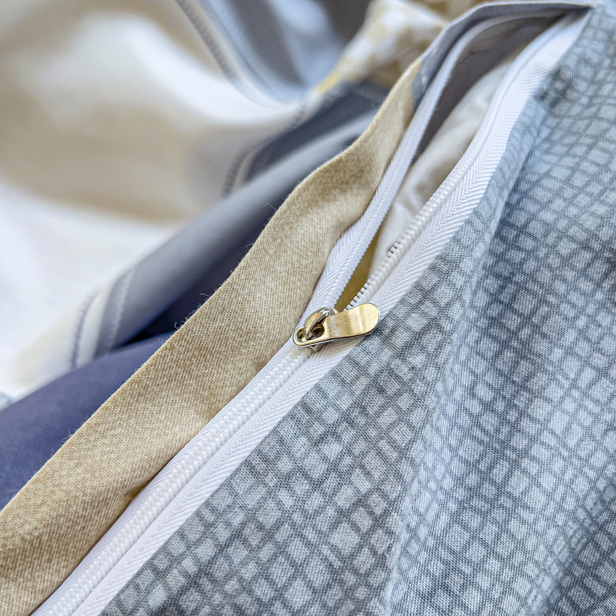 91家纺网 家纺一手货源 找家纺 琪琪阁家纺 2026新款加厚全棉纯棉四件套 蓝色垦丁