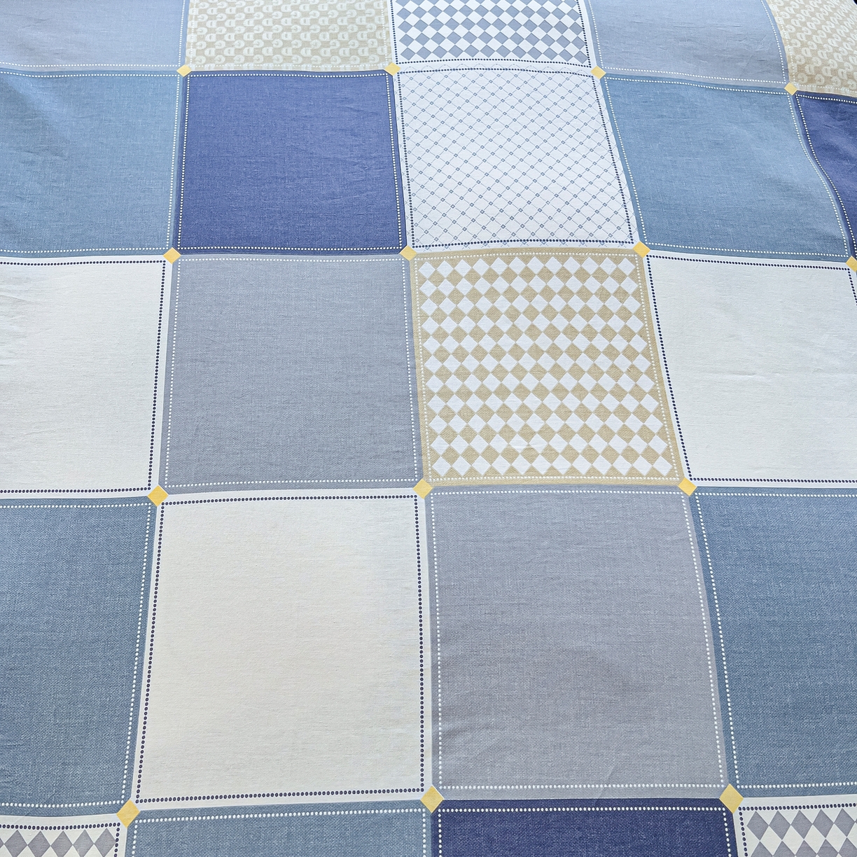 91家纺网 家纺一手货源 找家纺 琪琪阁家纺 2026新款加厚全棉纯棉四件套 蓝色垦丁