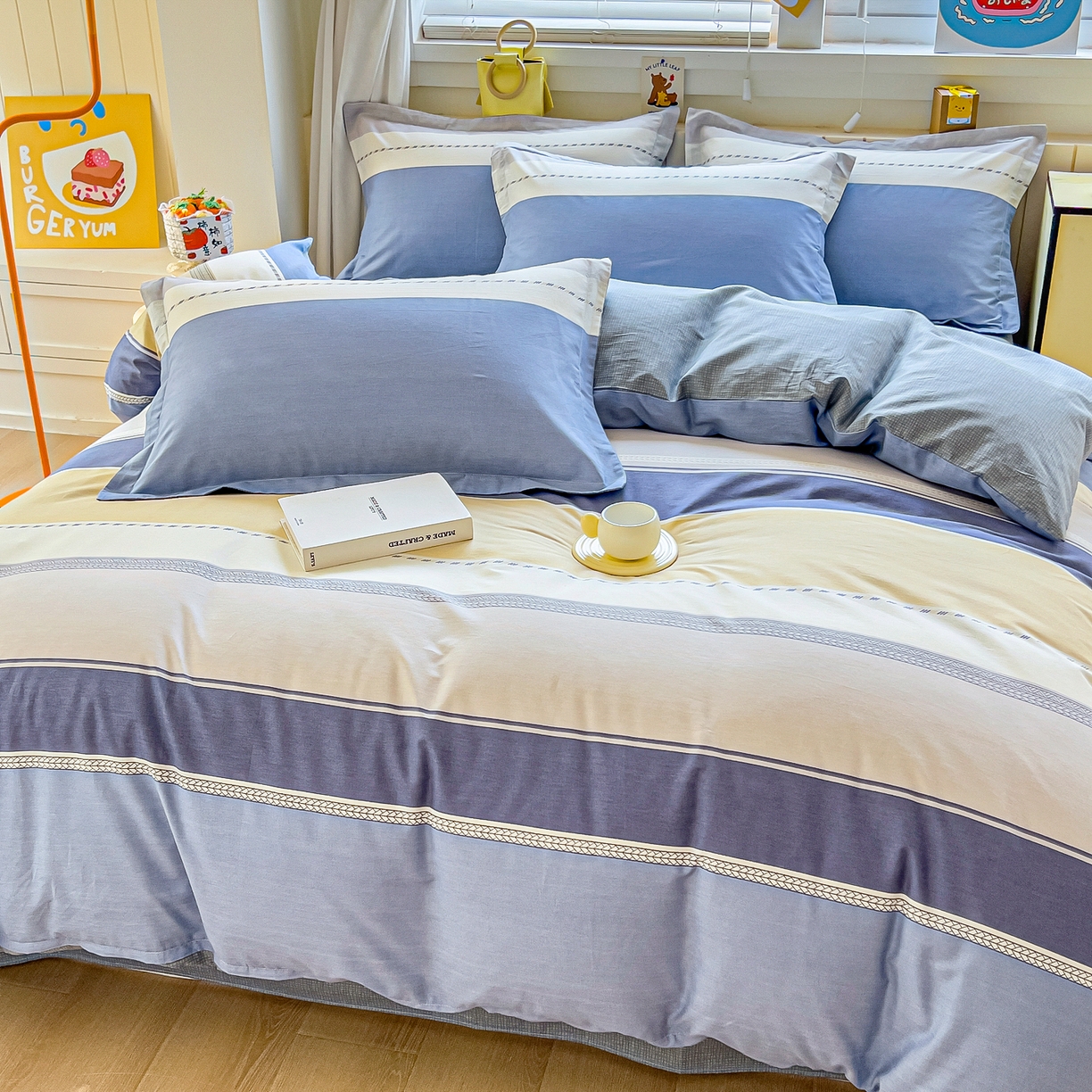 91家纺网 家纺一手货源 找家纺 琪琪阁家纺 2026新款加厚全棉纯棉四件套 凌川