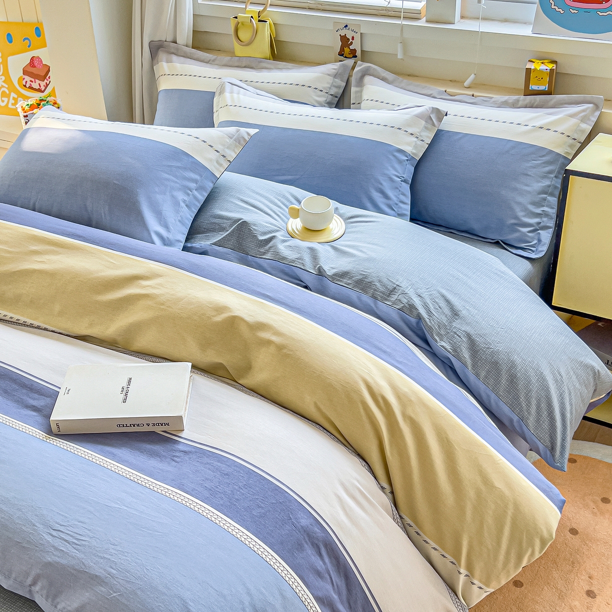 91家纺网 家纺一手货源 找家纺 琪琪阁家纺 2026新款加厚全棉纯棉四件套 凌川