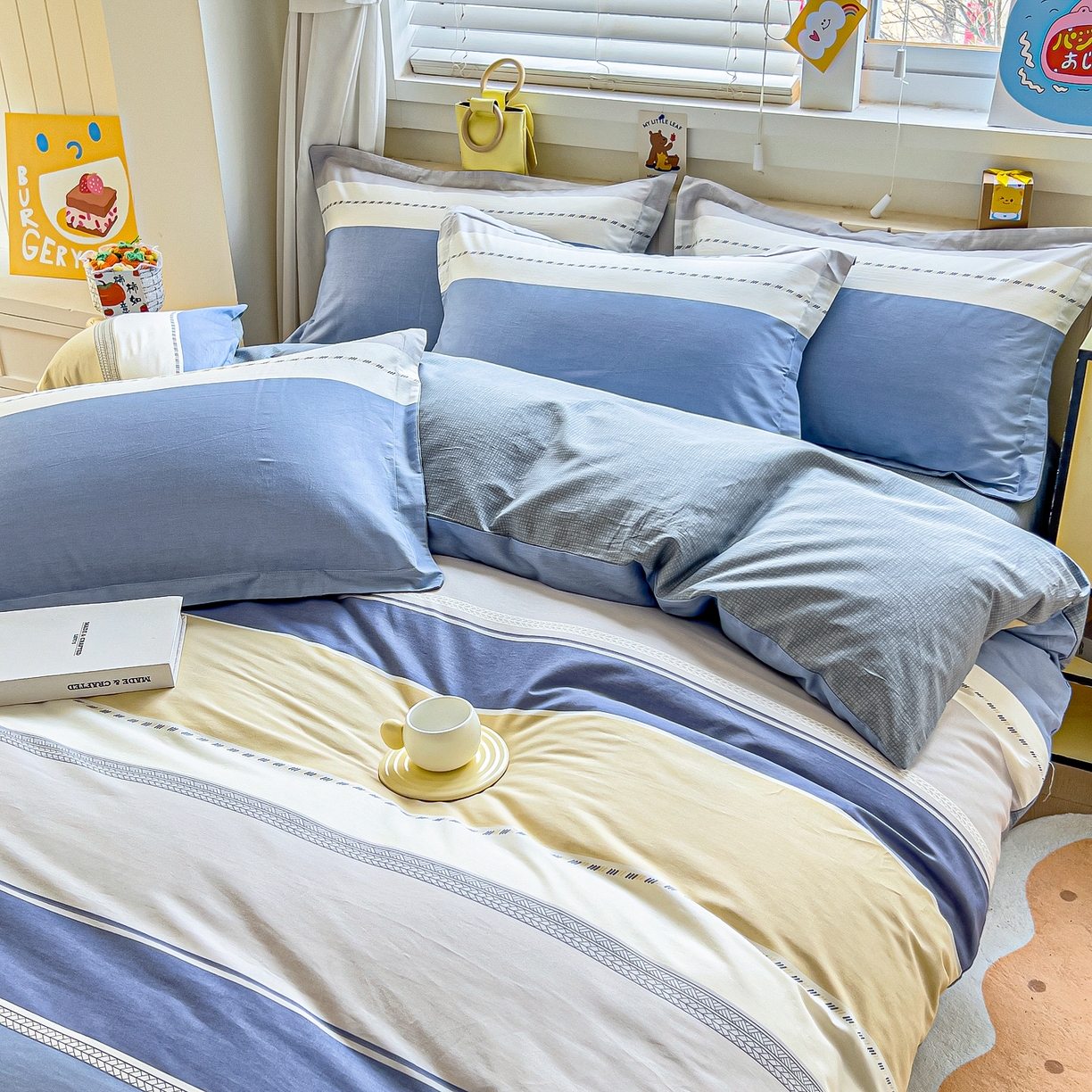 91家纺网 家纺一手货源 找家纺 琪琪阁家纺 2026新款加厚全棉纯棉四件套 凌川