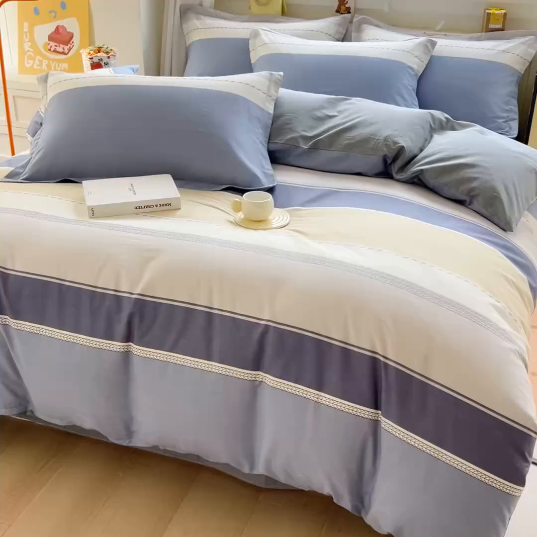 91家纺网 家纺一手货源 找家纺 琪琪阁家纺 2026新款加厚全棉纯棉四件套 凌川