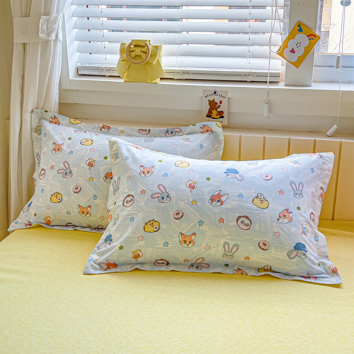 91家纺网 家纺一手货源 找家纺 琪琪阁家纺 2026新款加厚全棉纯棉四件套 萌趣星球