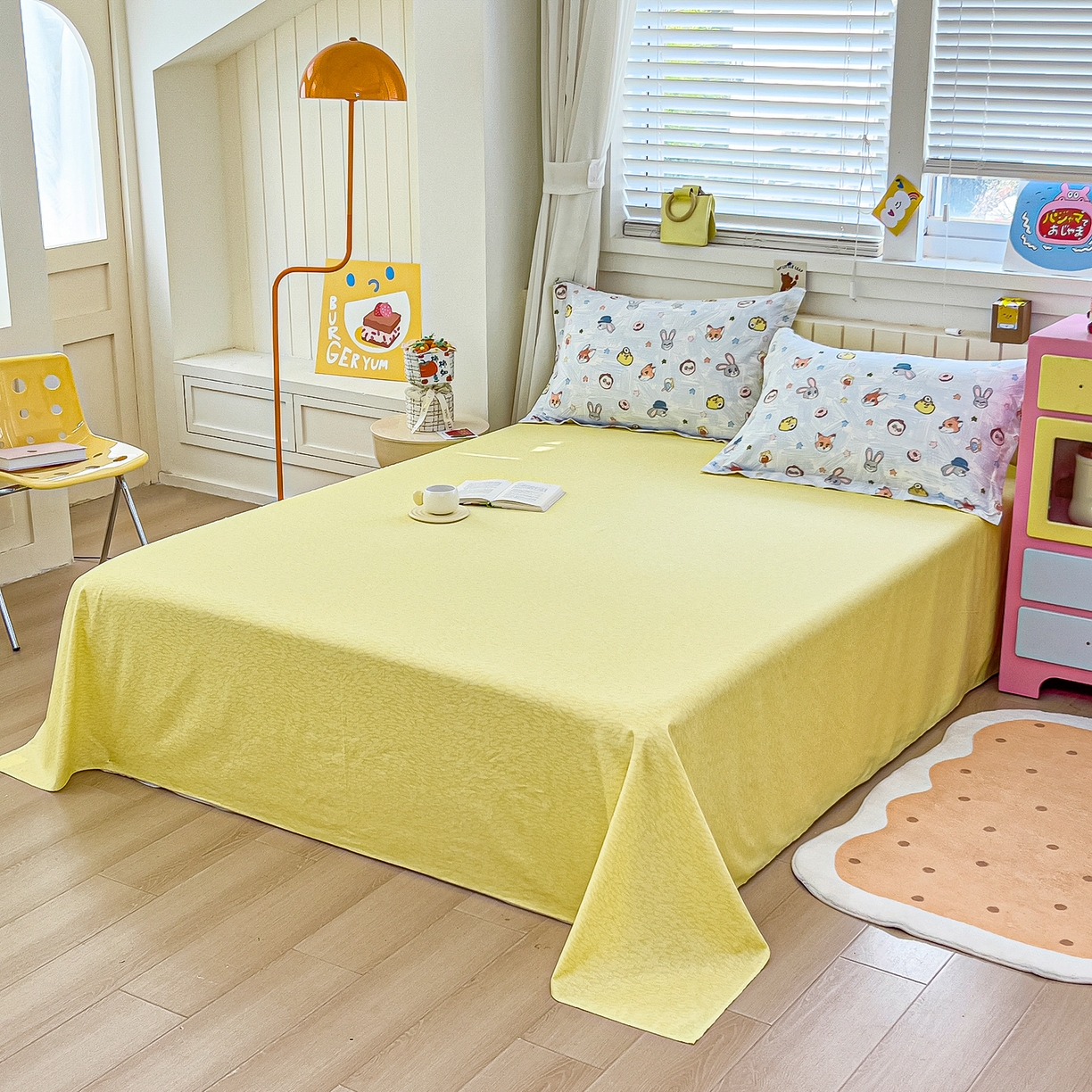 91家纺网 家纺一手货源 找家纺 琪琪阁家纺 2026新款加厚全棉纯棉四件套 萌趣星球