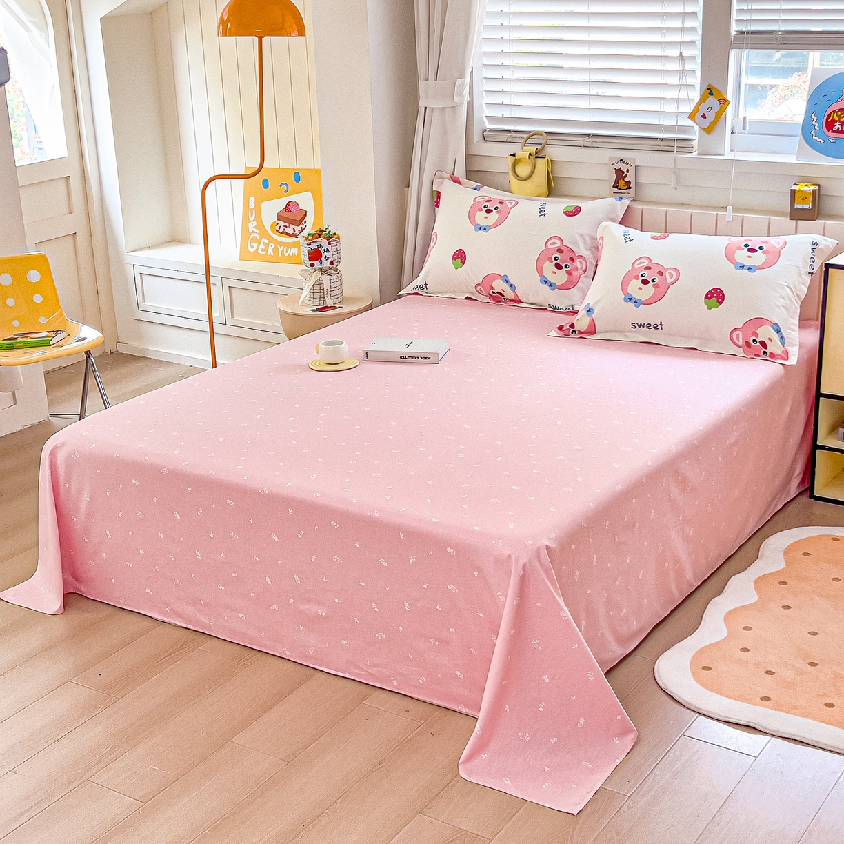 91家纺网 家纺一手货源 找家纺 琪琪阁家纺 2026新款加厚全棉纯棉四件套 萌小新