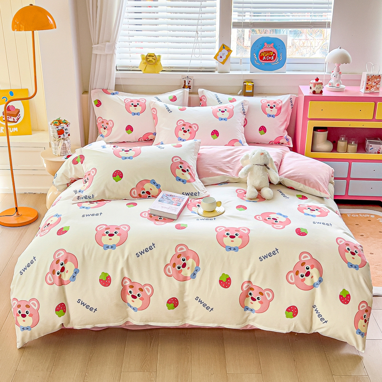 91家纺网 家纺一手货源 找家纺 琪琪阁家纺 2026新款加厚全棉纯棉四件套 萌小新