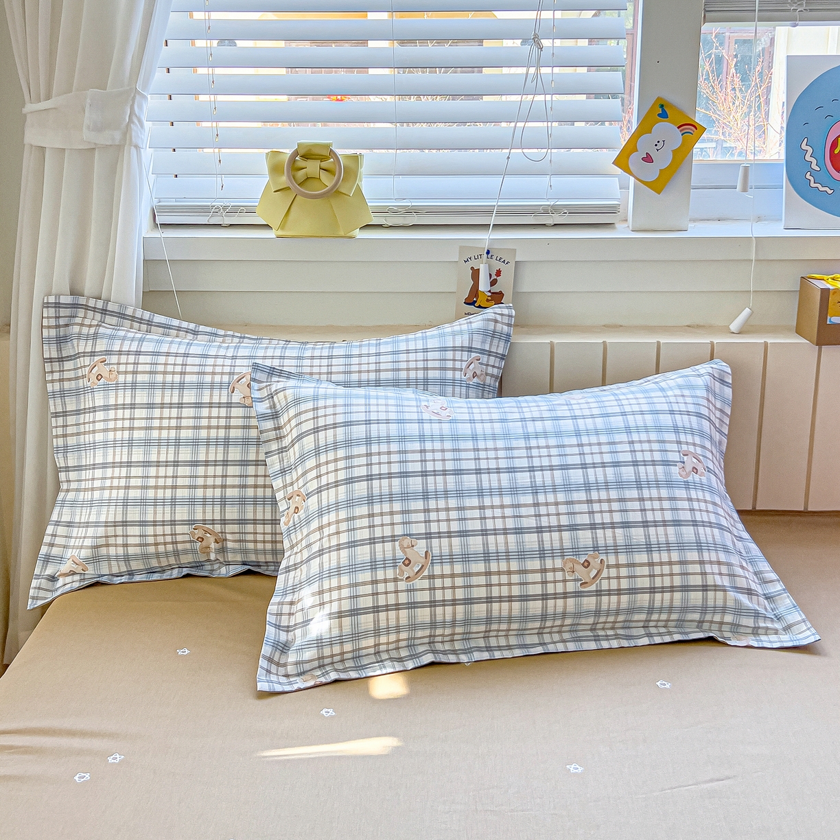 91家纺网 家纺一手货源 找家纺 琪琪阁家纺 2026新款加厚全棉纯棉四件套 木马格