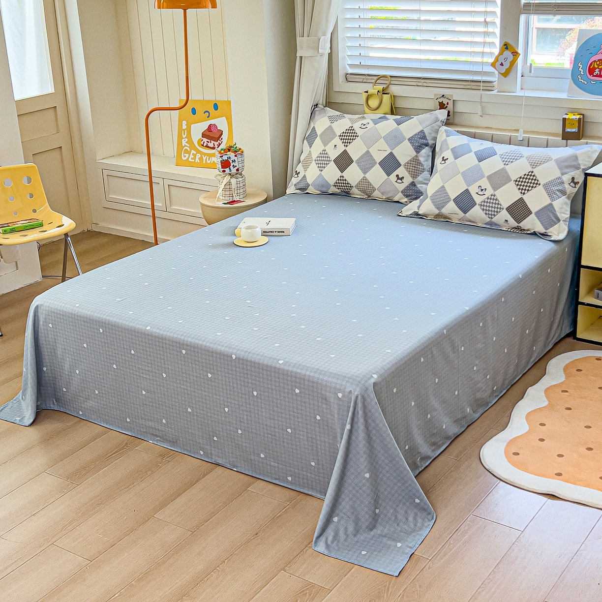 91家纺网 家纺一手货源 找家纺 琪琪阁家纺 2026新款加厚全棉纯棉四件套 木马小诗