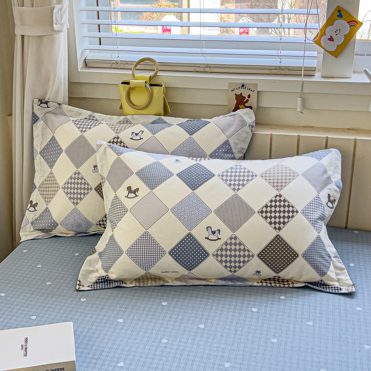 91家纺网 家纺一手货源 找家纺 琪琪阁家纺 2026新款加厚全棉纯棉四件套 木马小诗