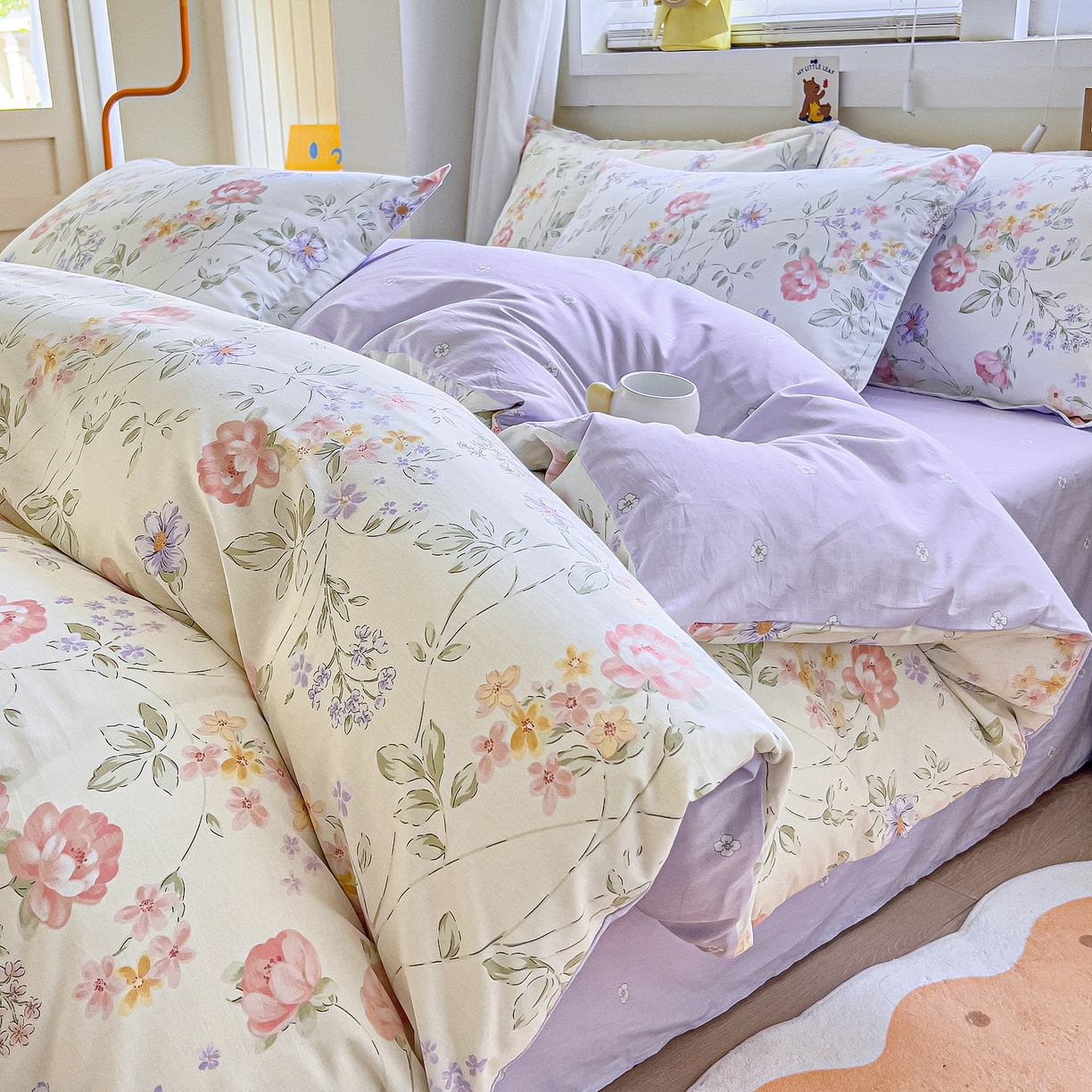 琪琪阁家纺 2026新款加厚全棉纯棉四件套 时夏