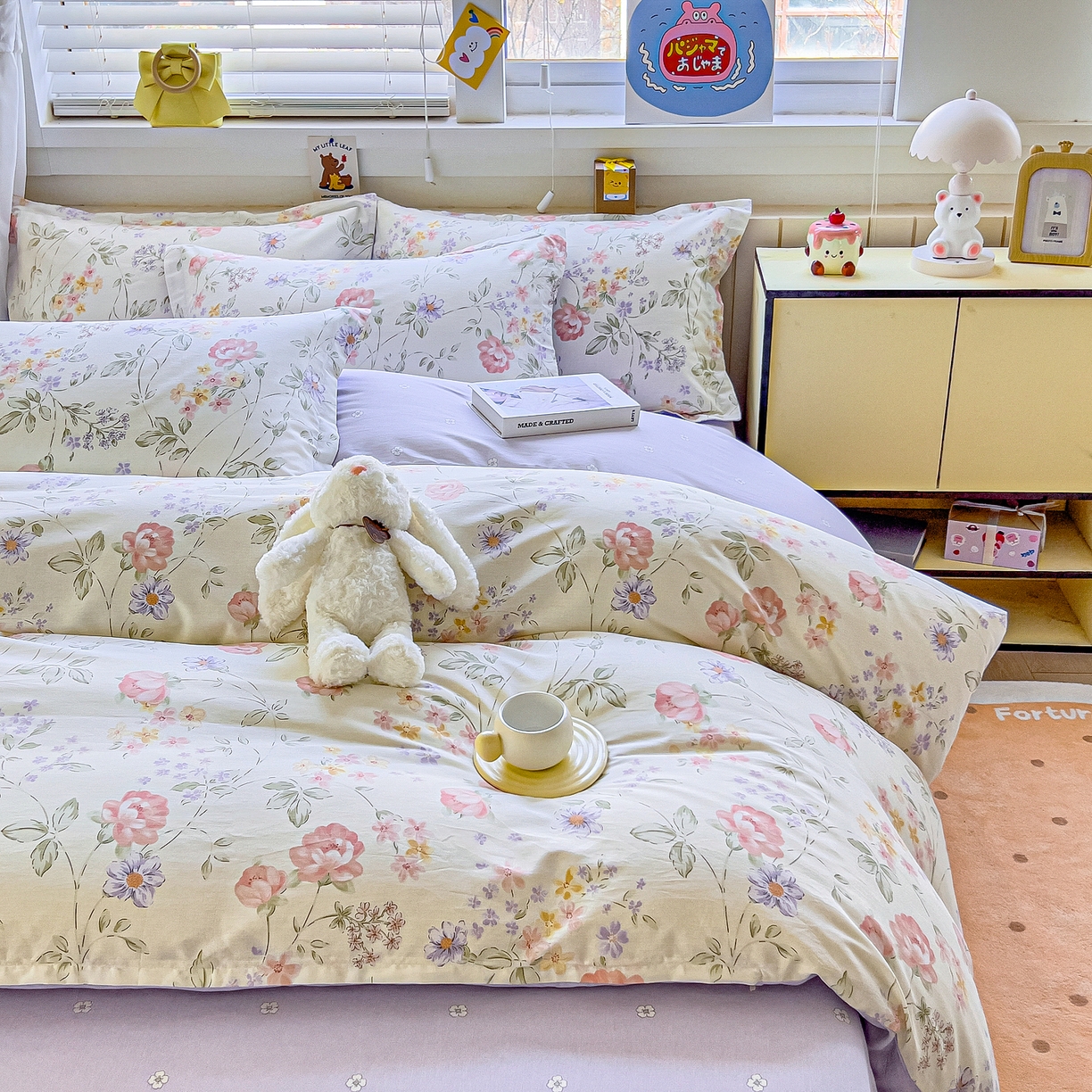 91家纺网 家纺一手货源 找家纺 琪琪阁家纺 2026新款加厚全棉纯棉四件套 时夏