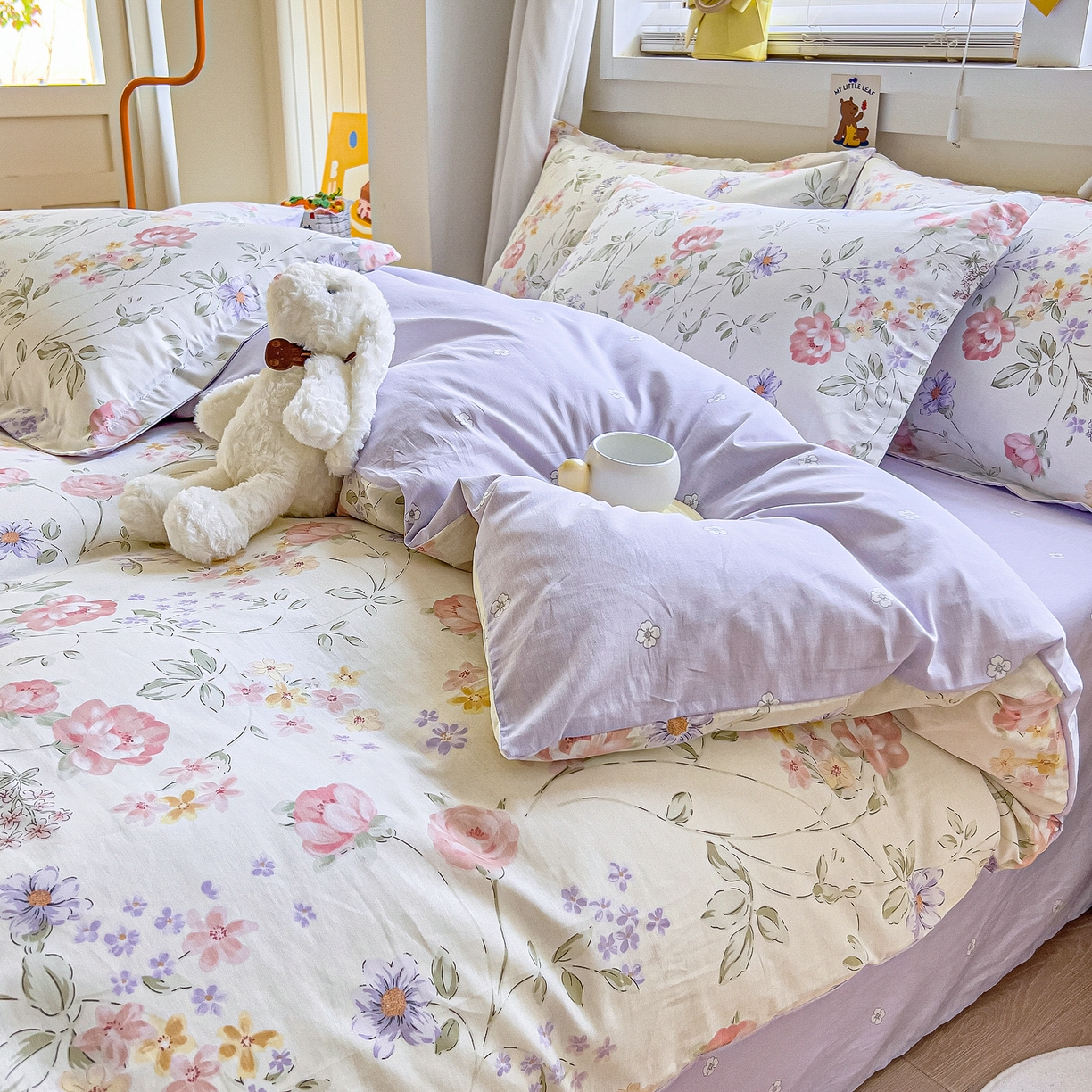 91家纺网 家纺一手货源 找家纺 琪琪阁家纺 2026新款加厚全棉纯棉四件套 时夏