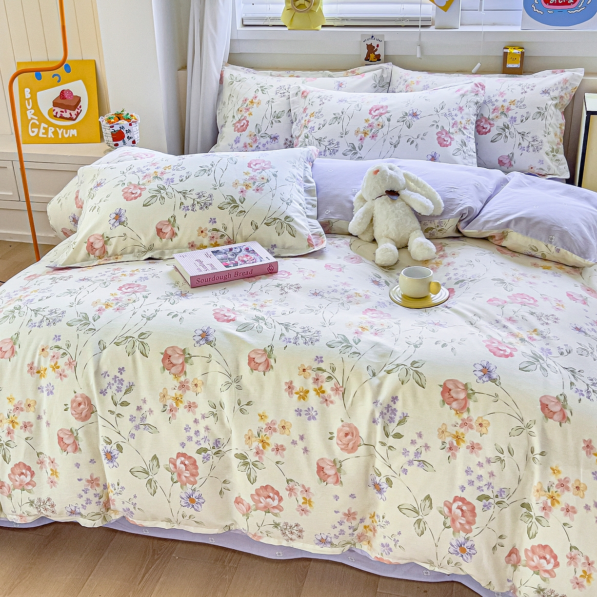 91家纺网 家纺一手货源 找家纺 琪琪阁家纺 2026新款加厚全棉纯棉四件套 时夏