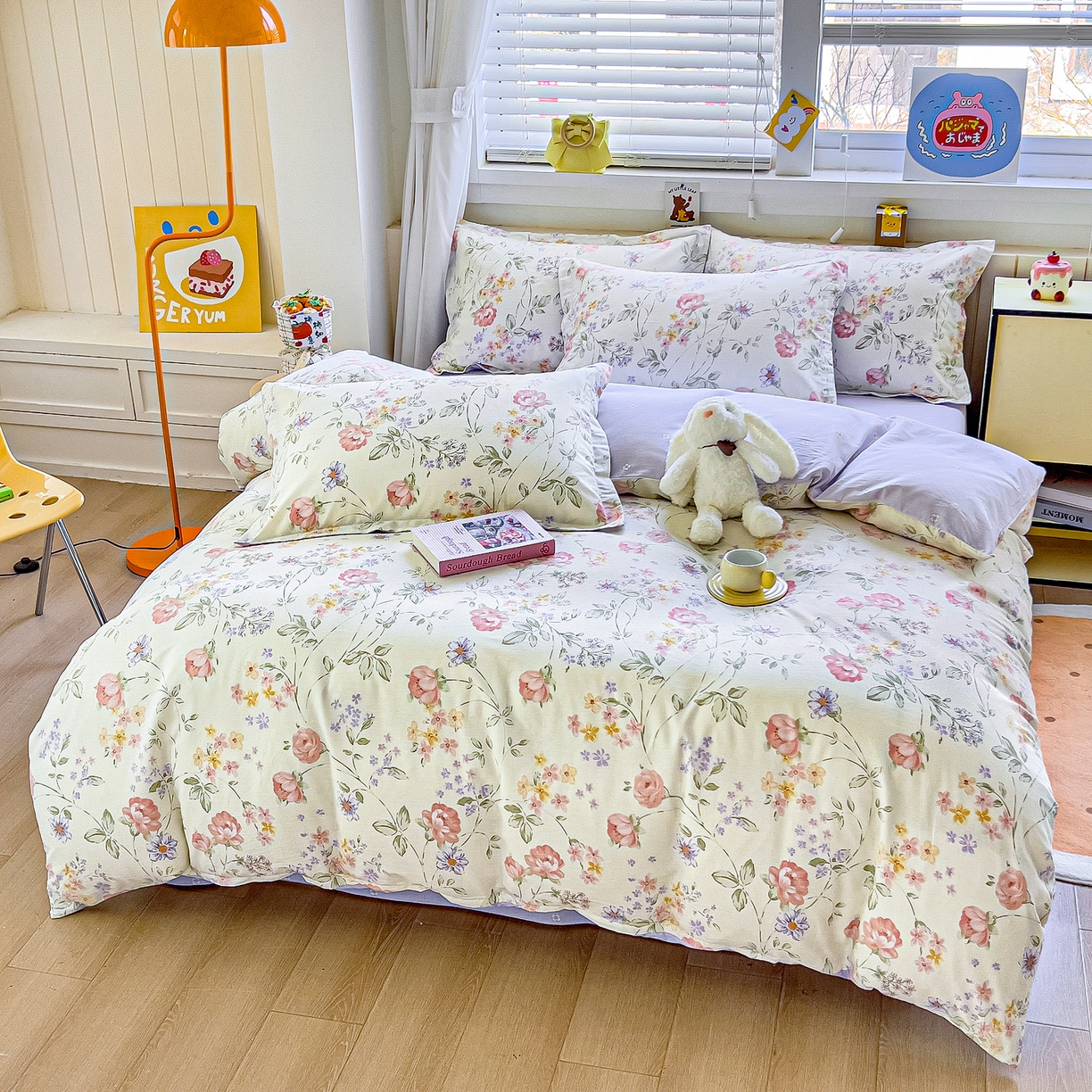 91家纺网 家纺一手货源 找家纺 琪琪阁家纺 2026新款加厚全棉纯棉四件套 时夏