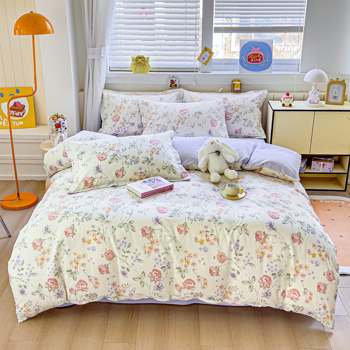 91家纺网 家纺一手货源 找家纺 琪琪阁家纺 2026新款加厚全棉纯棉四件套 时夏