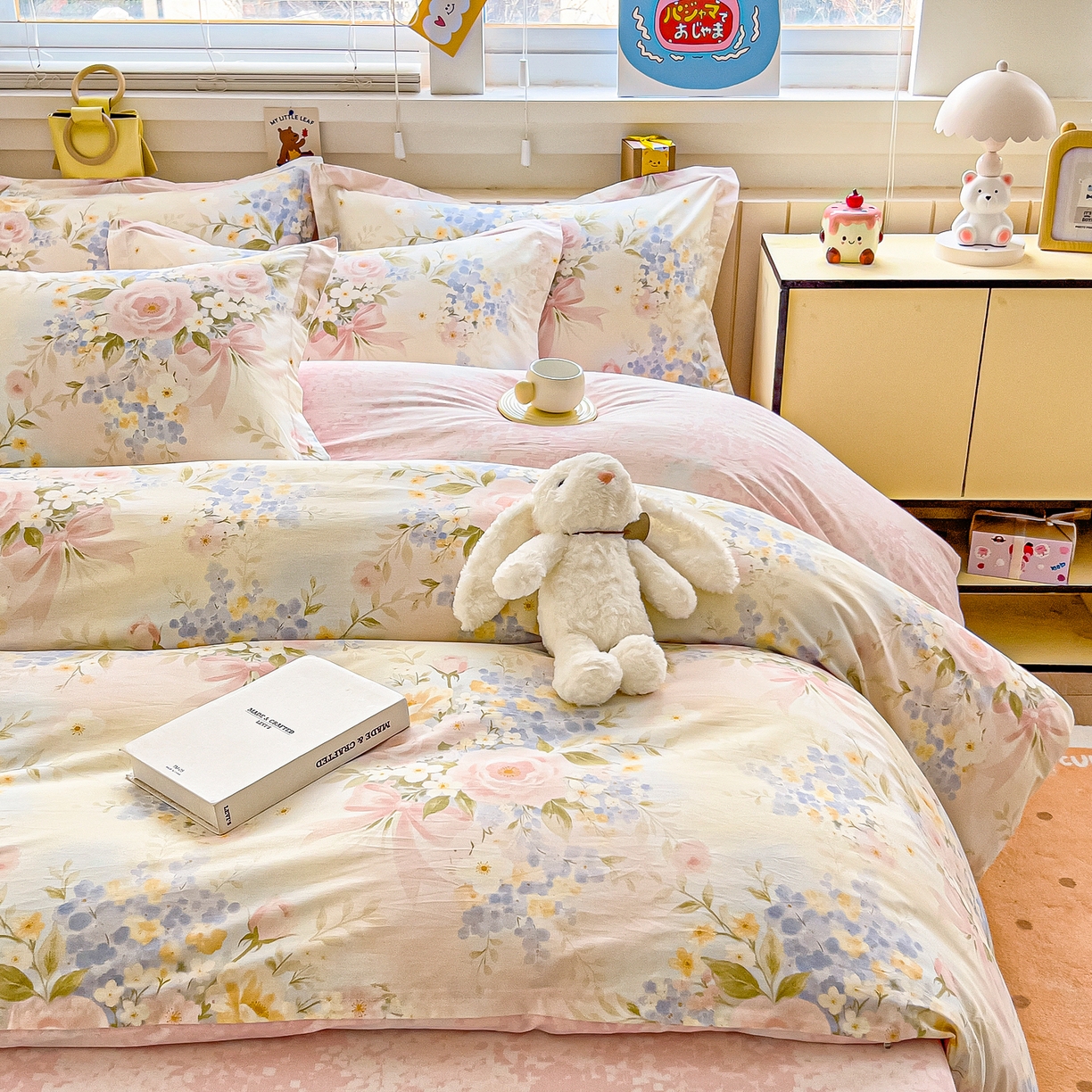 91家纺网 家纺一手货源 找家纺 琪琪阁家纺 2026新款加厚全棉纯棉四件套 水墨嫣然