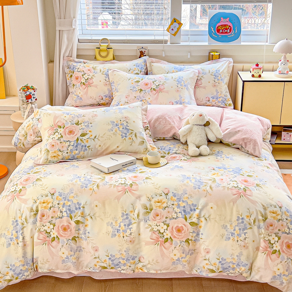 91家纺网 家纺一手货源 找家纺 琪琪阁家纺 2026新款加厚全棉纯棉四件套 水墨嫣然