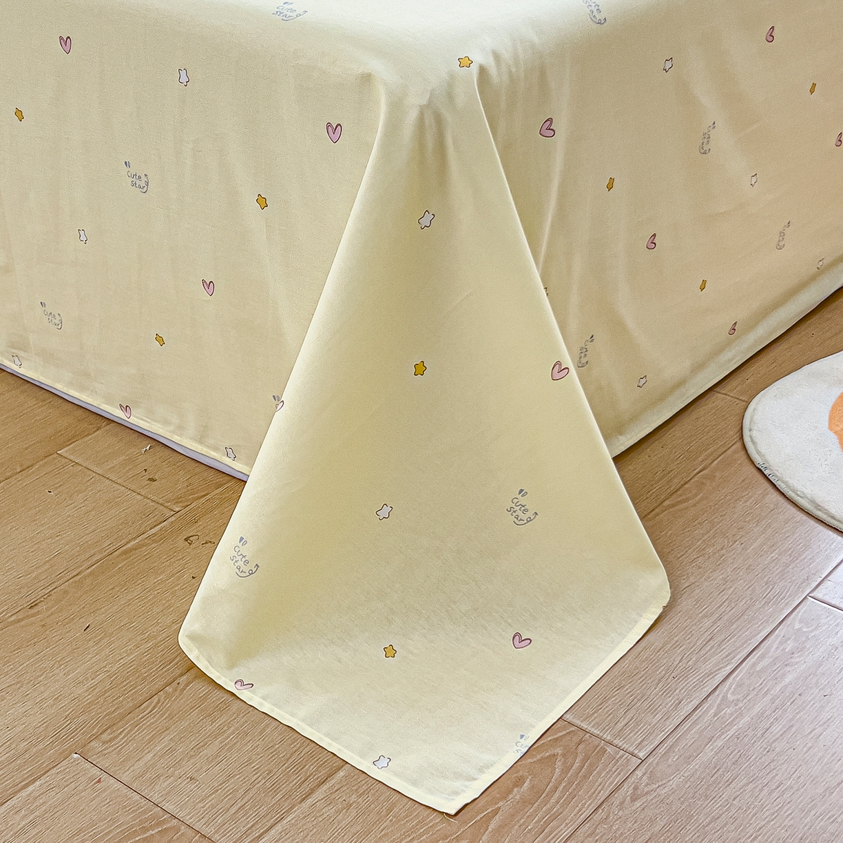 91家纺网 家纺一手货源 找家纺 琪琪阁家纺 2026新款加厚全棉纯棉四件套 甜梦小精灵