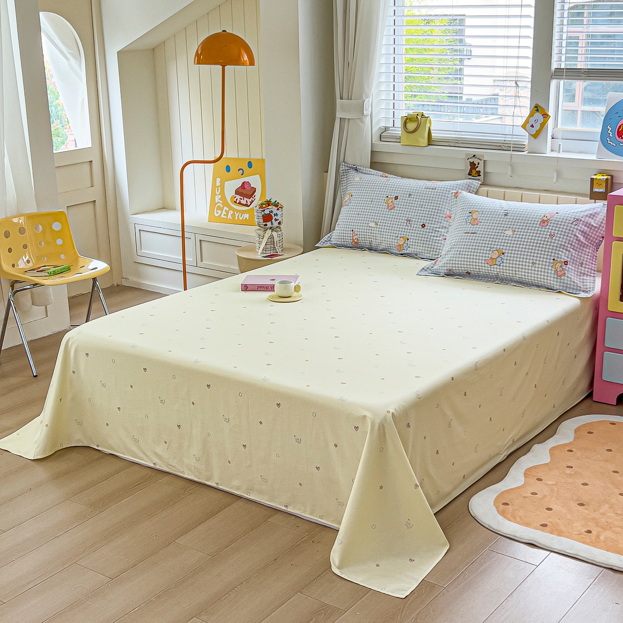 91家纺网 家纺一手货源 找家纺 琪琪阁家纺 2026新款加厚全棉纯棉四件套 甜梦小精灵