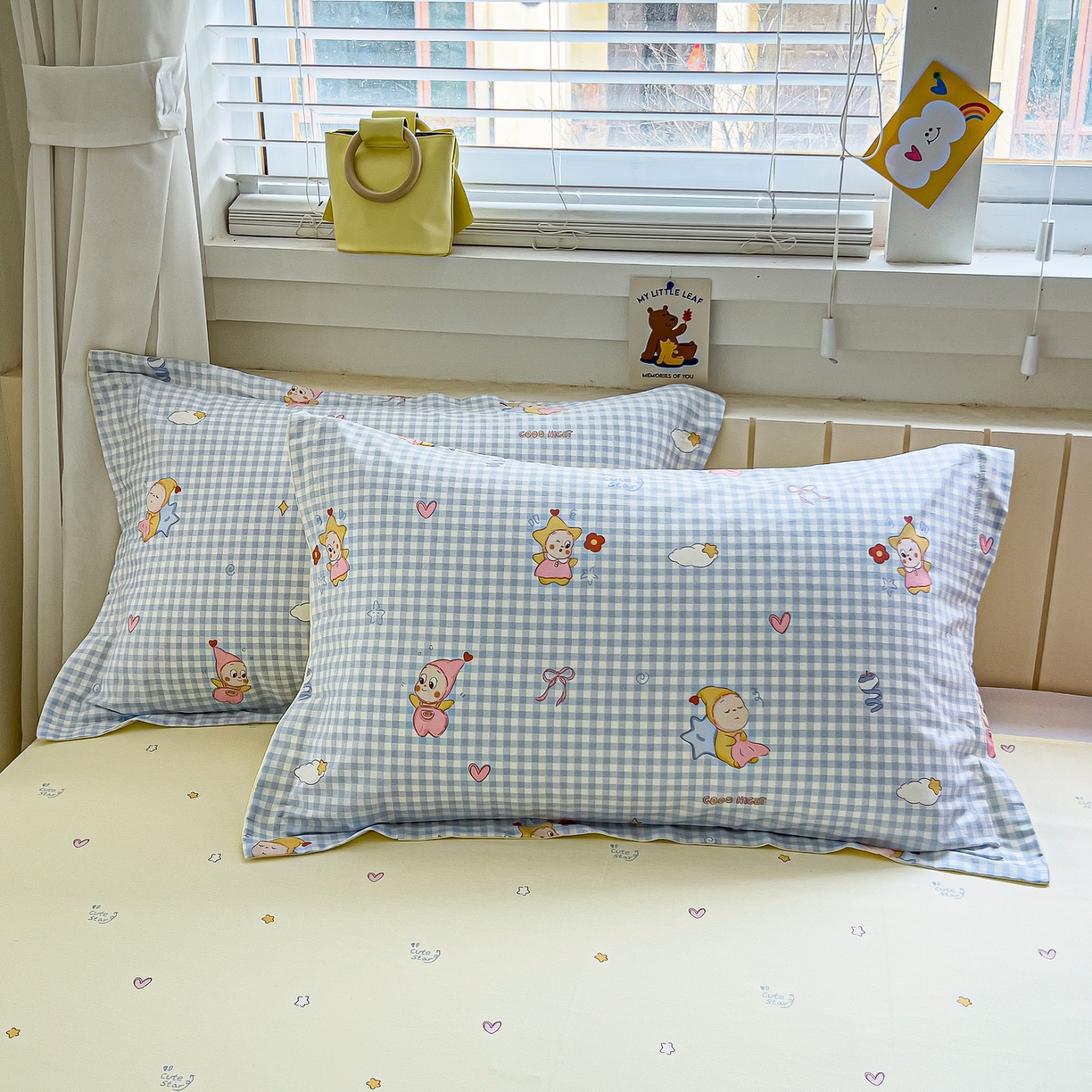 91家纺网 家纺一手货源 找家纺 琪琪阁家纺 2026新款加厚全棉纯棉四件套 甜梦小精灵