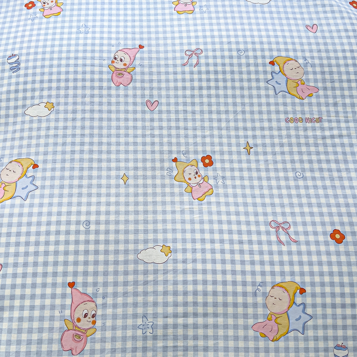 91家纺网 家纺一手货源 找家纺 琪琪阁家纺 2026新款加厚全棉纯棉四件套 甜梦小精灵