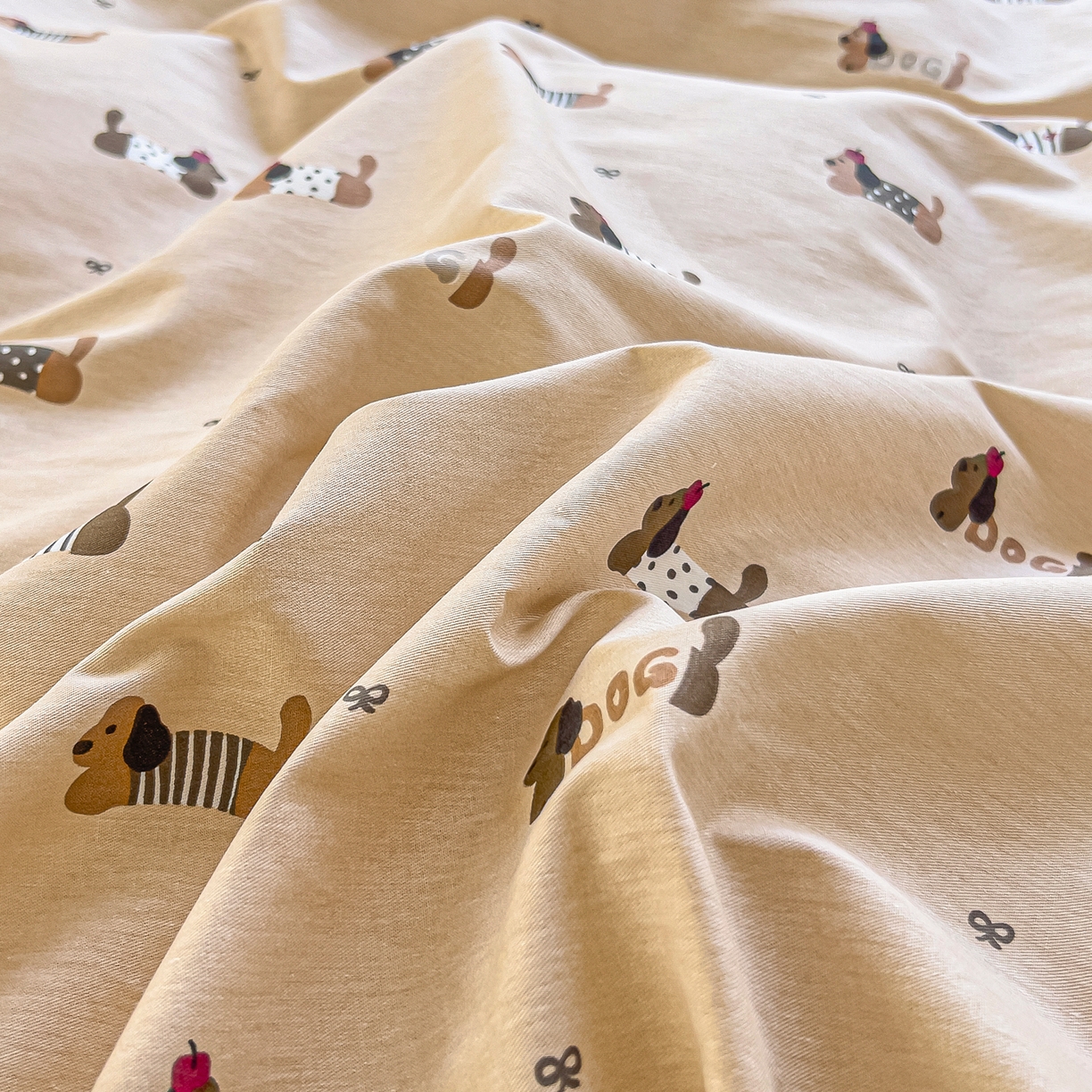 91家纺网 家纺一手货源 找家纺 琪琪阁家纺 2026新款加厚全棉纯棉四件套 无忧腊肠