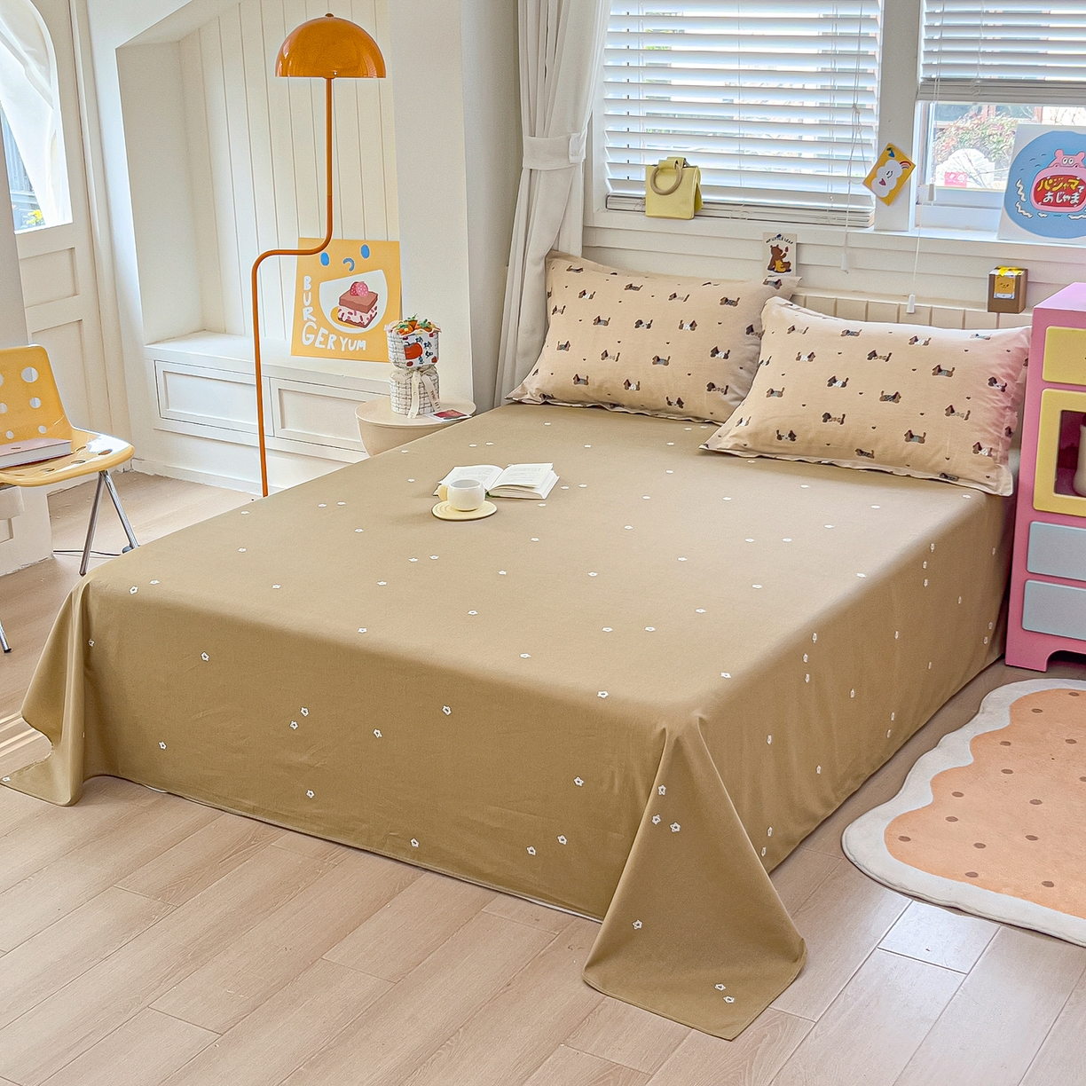 91家纺网 家纺一手货源 找家纺 琪琪阁家纺 2026新款加厚全棉纯棉四件套 无忧腊肠