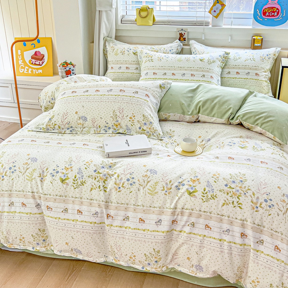 91家纺网 家纺一手货源 找家纺 琪琪阁家纺 2026新款加厚全棉纯棉四件套 早春的树