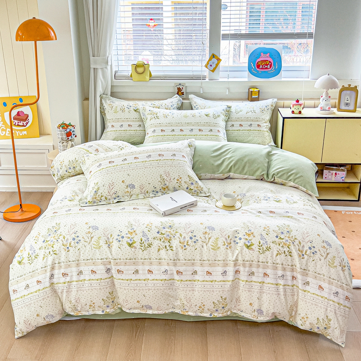 91家纺网 家纺一手货源 找家纺 琪琪阁家纺 2026新款加厚全棉纯棉四件套 早春的树