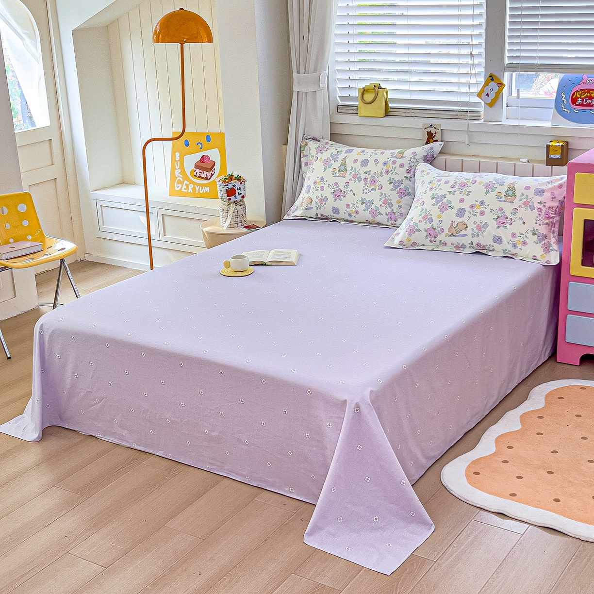 91家纺网 家纺一手货源 找家纺 琪琪阁家纺 2026新款加厚全棉纯棉四件套 醉花兔