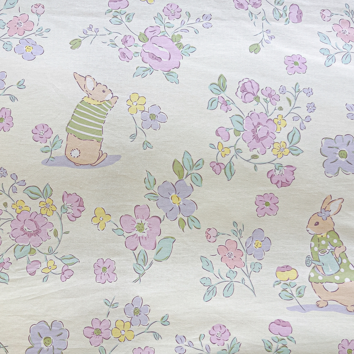 91家纺网 家纺一手货源 找家纺 琪琪阁家纺 2026新款加厚全棉纯棉四件套 醉花兔