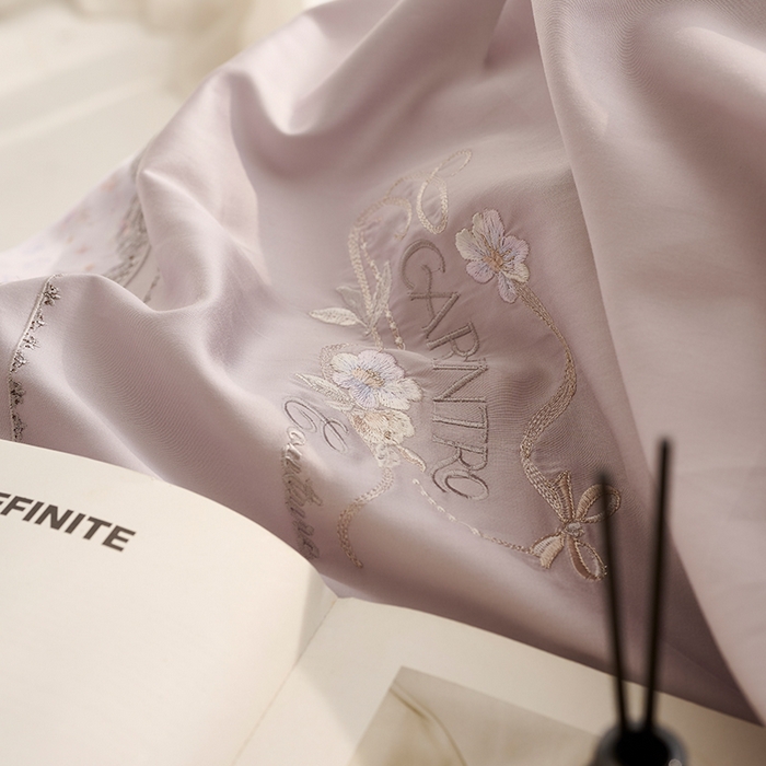 91家纺网 家纺一手货源 找家纺 （总）诗黛尔 2026春夏新品云朵棉印花刺绣美洛蒂系列四件套